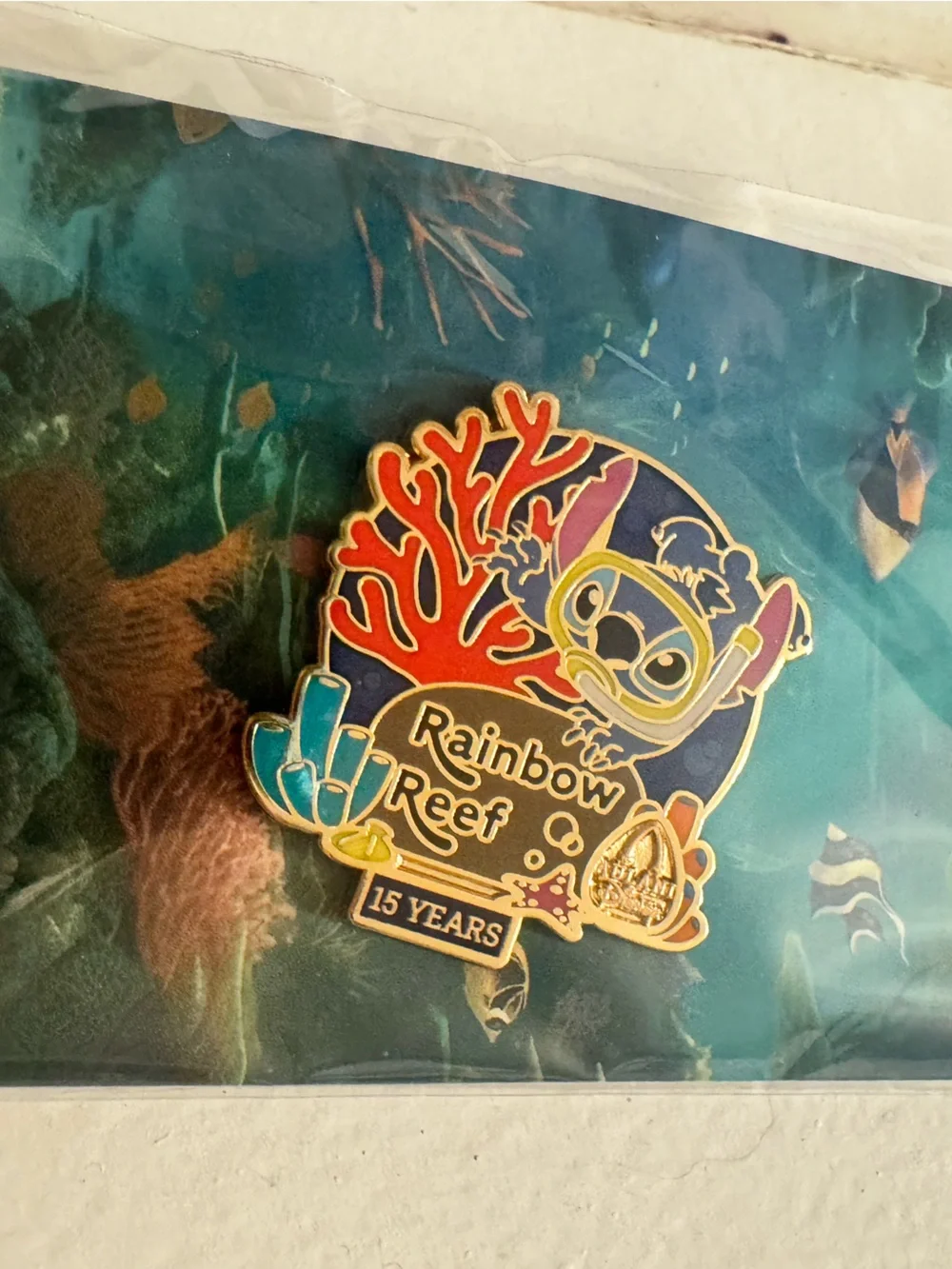 Disney Rainbow Reef Enamel Pin - Red, Blue, Purple, Yellow